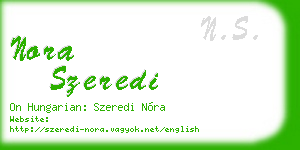nora szeredi business card